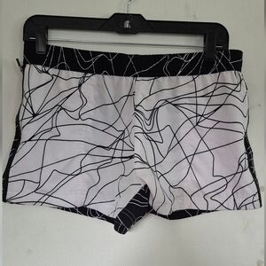 Fabletics Black and White Women Shorts